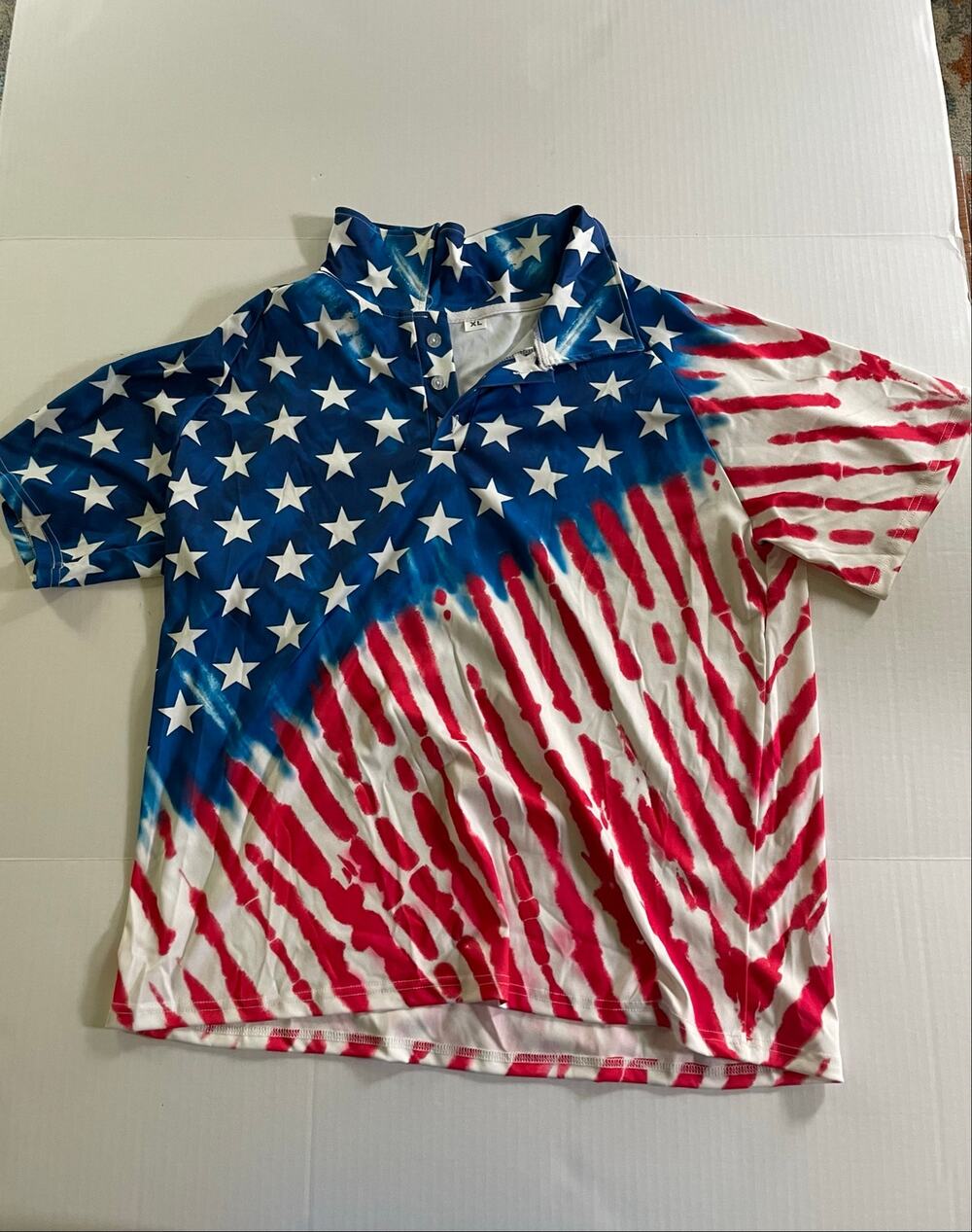 American Flag USA Flag Men’s Button Up Shirt XL